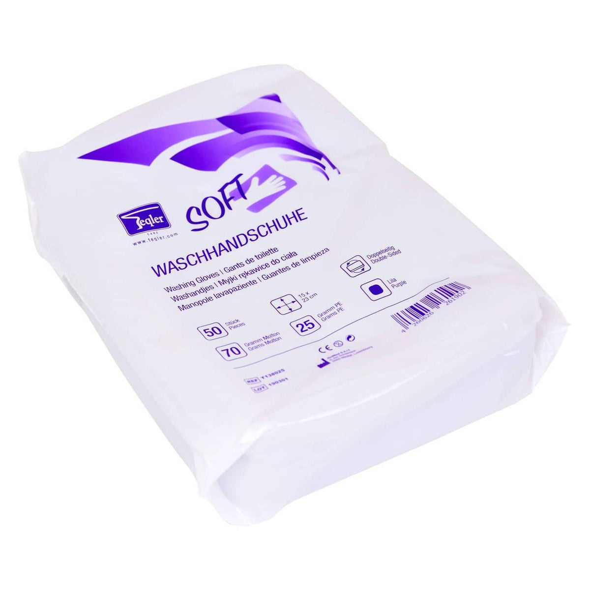 Teqler Soft disposable washing gloves, hygienic cleaning mitts pack of 50