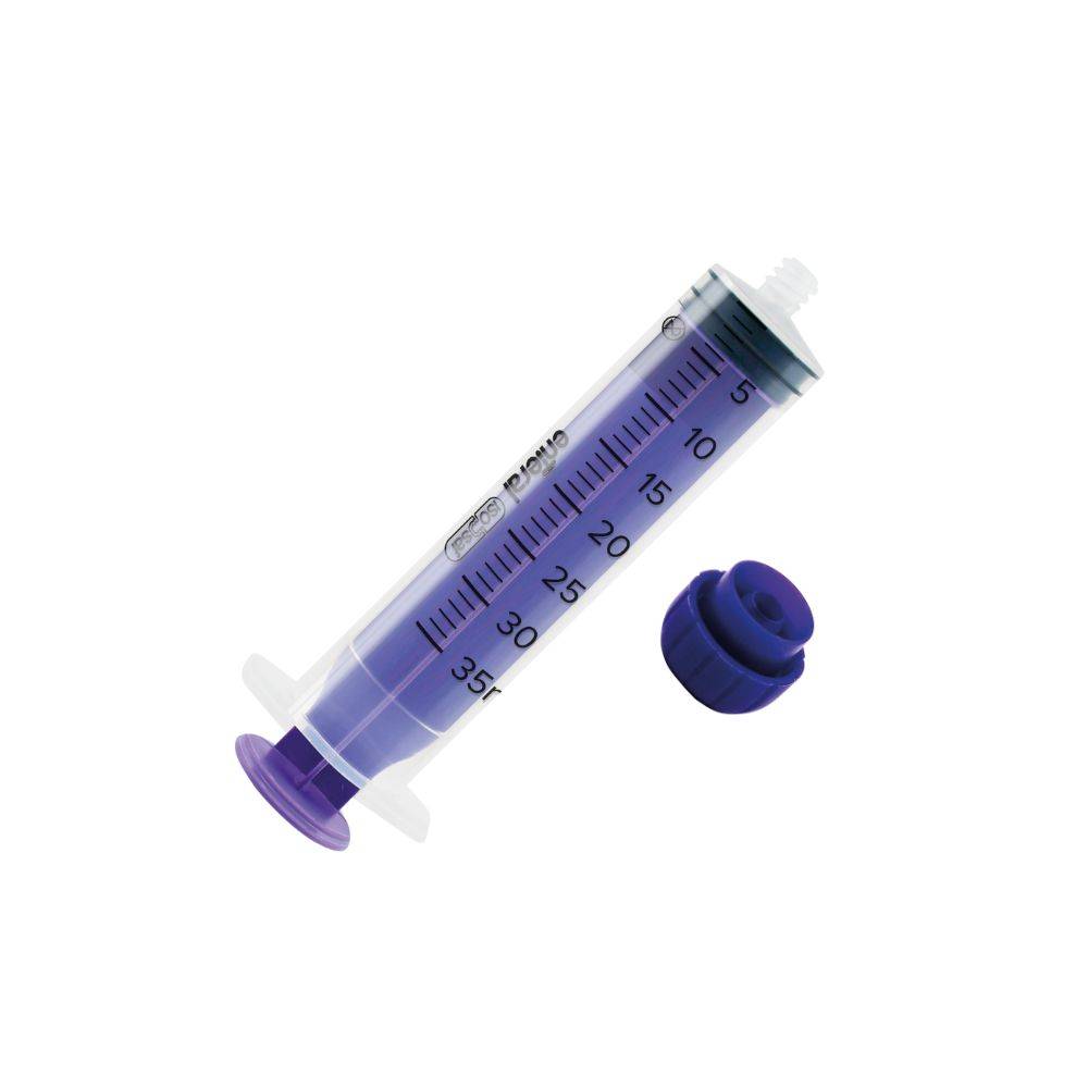 35ml ENFit Standard ISOSAF jednorázová stříkačka a nasazovací víčko