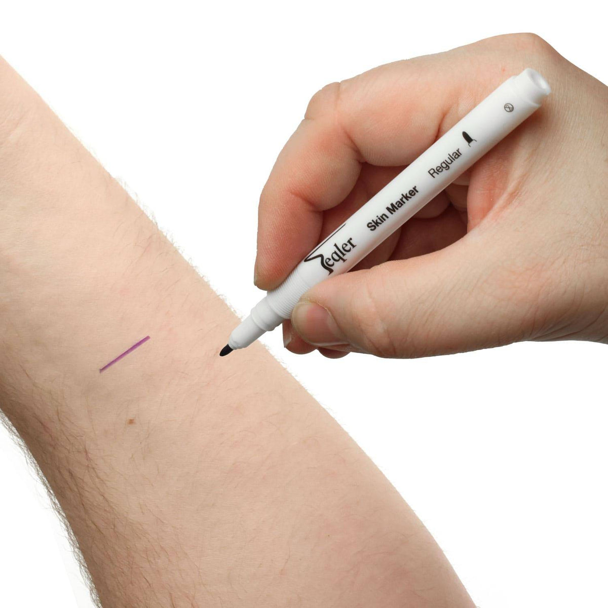 Marker skórny regularny sterylny 1mm z linijką