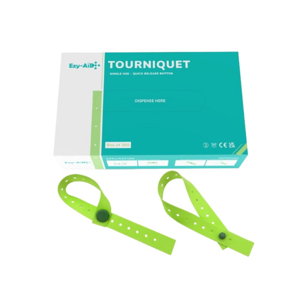 Ezy-Aid Single Use Tourniquets Box of 100
