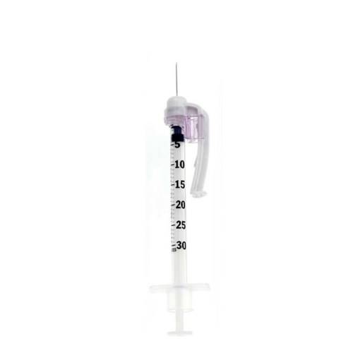 0,3 ml 30 g 8 mm BD Safety Glide injekční stříkačka a jehla u100