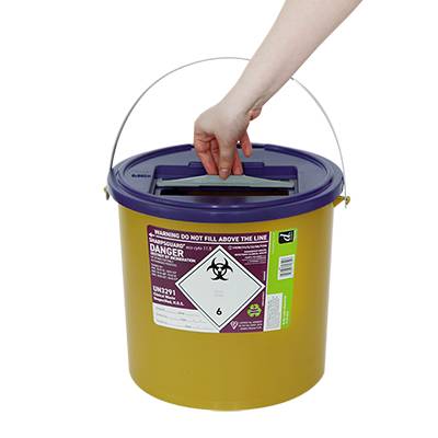 11,5 litrový Sharpsguard Purple Cyto Sharps Koš