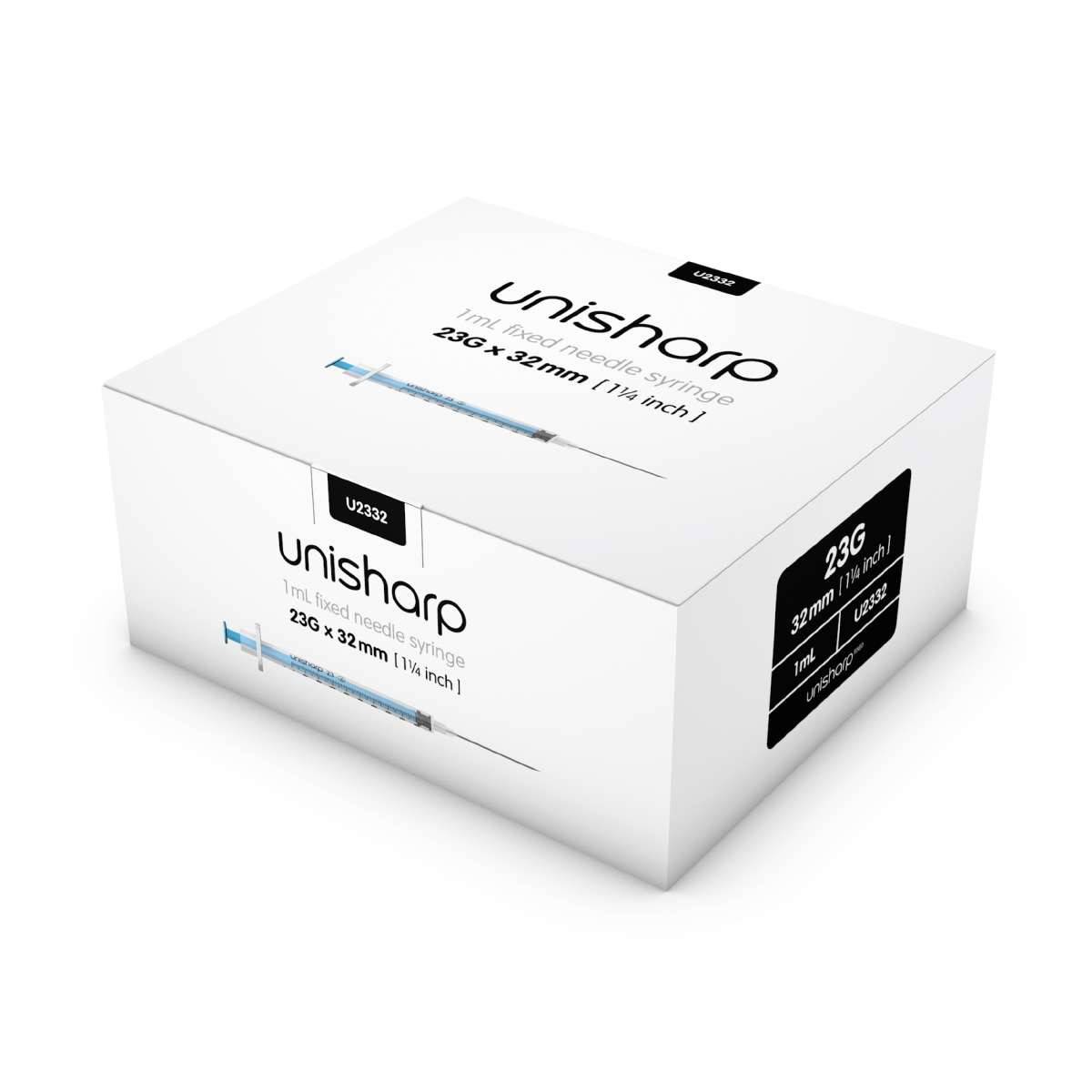1 ml 23G 32 mm 1,25 inci Seringă și ac Unisharp u100