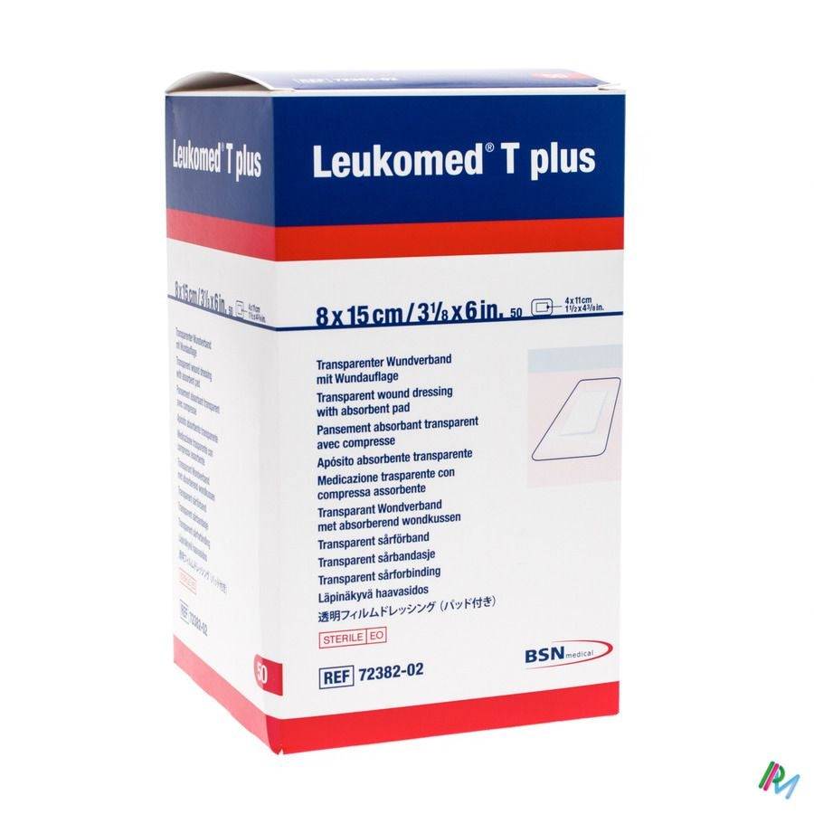 Průhledné filmové obvazy Leukomed T Plus 8 cm x 15 cm