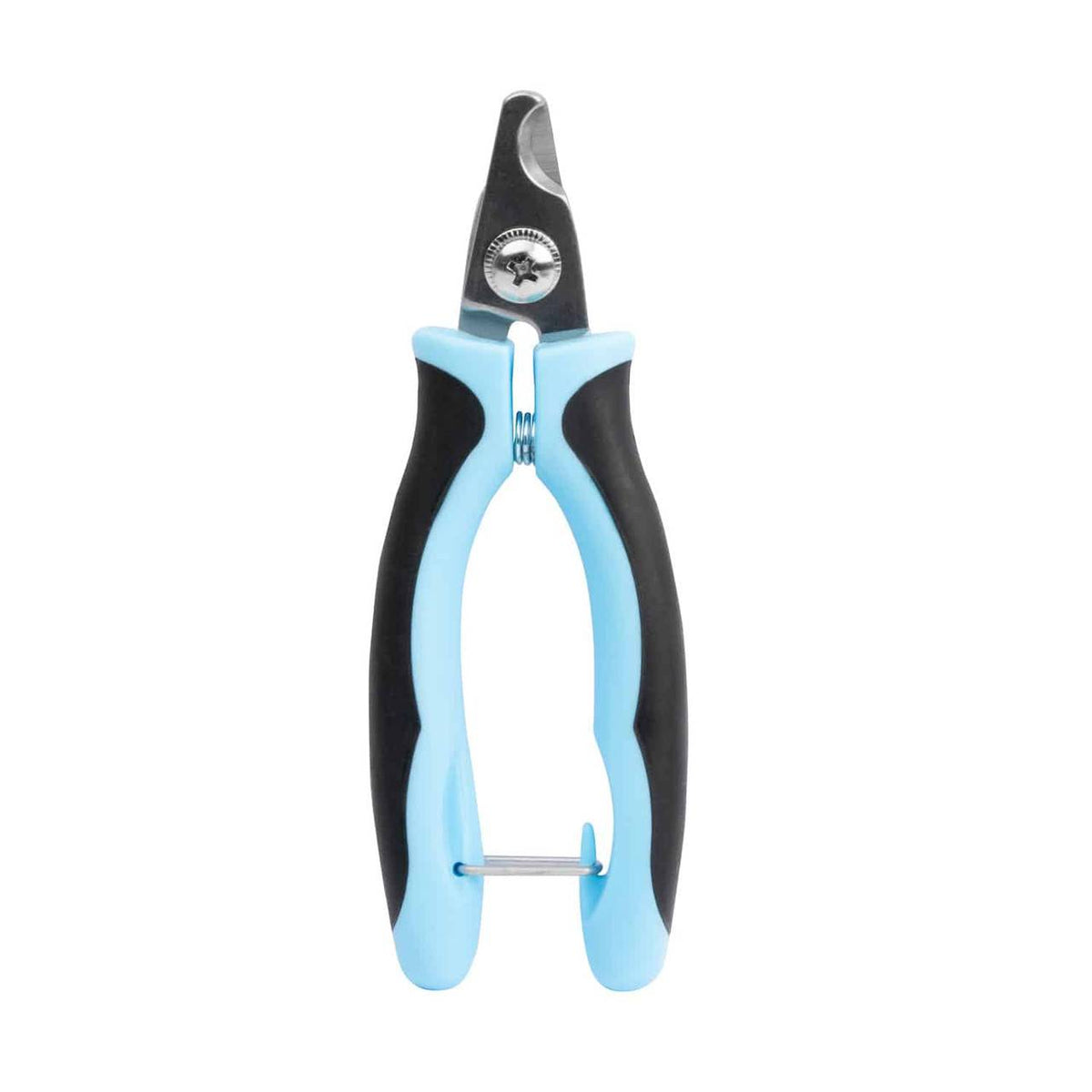 Teqler pet nail pliers with black ergonomic grip and safety locking clip