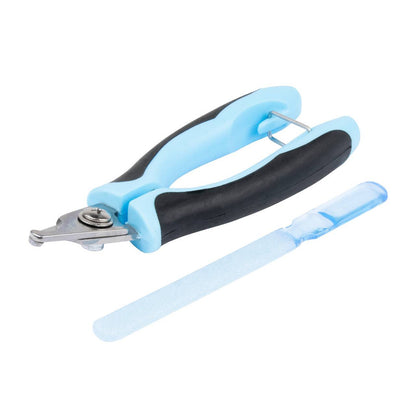 Teqler black pet nail clippers with curved cutting blades for grooming
