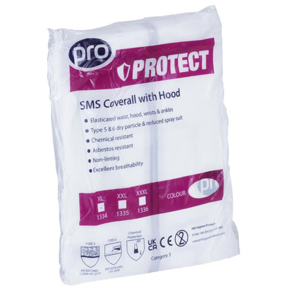 PRO SMS Coverall Type 5/6 White