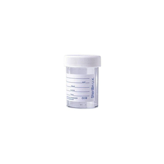 Sticlă de urină Sterilin de 60ml cu etichetă
