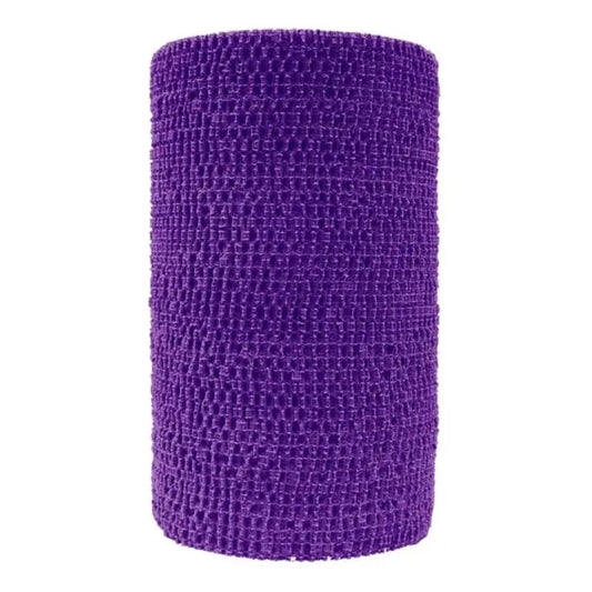 10 cm x 4,5 m sammenhængende elastisk lilla bandage