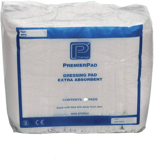 PremierPad nesterilní obvazy na rány 10 cm x 12 cm Balení po 100 ks