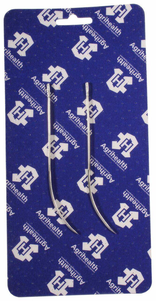 Pack of 2 Agrihealth 5-inch half curved suture needles for tape