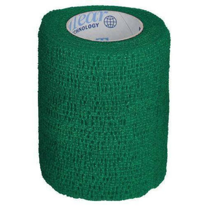Green cohesive bandage roll for compression, support and wound dressing