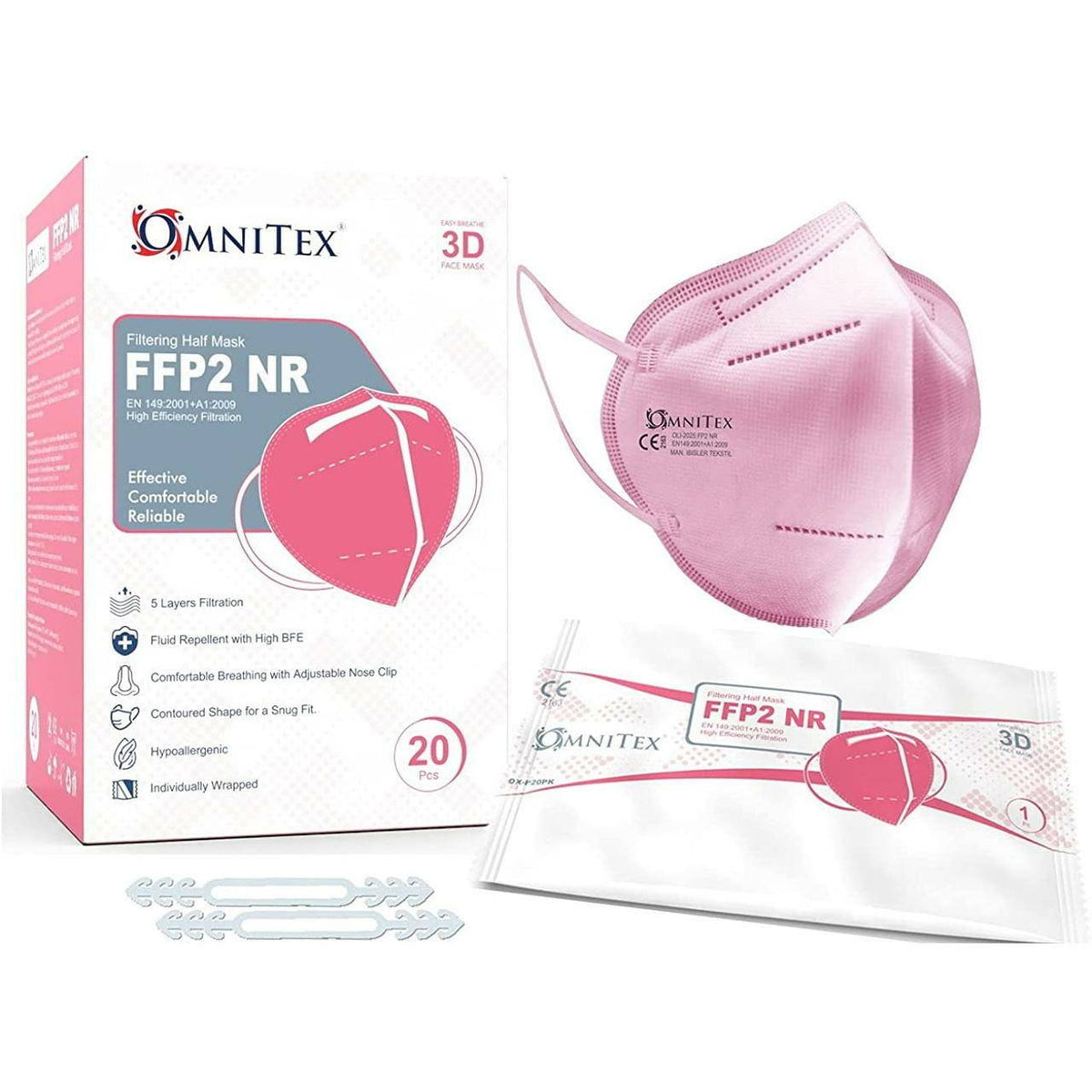 FFP2 masky x 20 – růžové