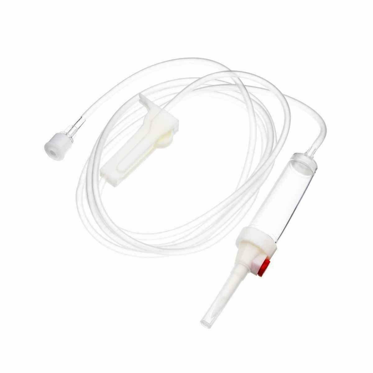 Set de perfuzie BD pentru perfuzie gravitațională cu conector Luer Lock și supapă de reținere