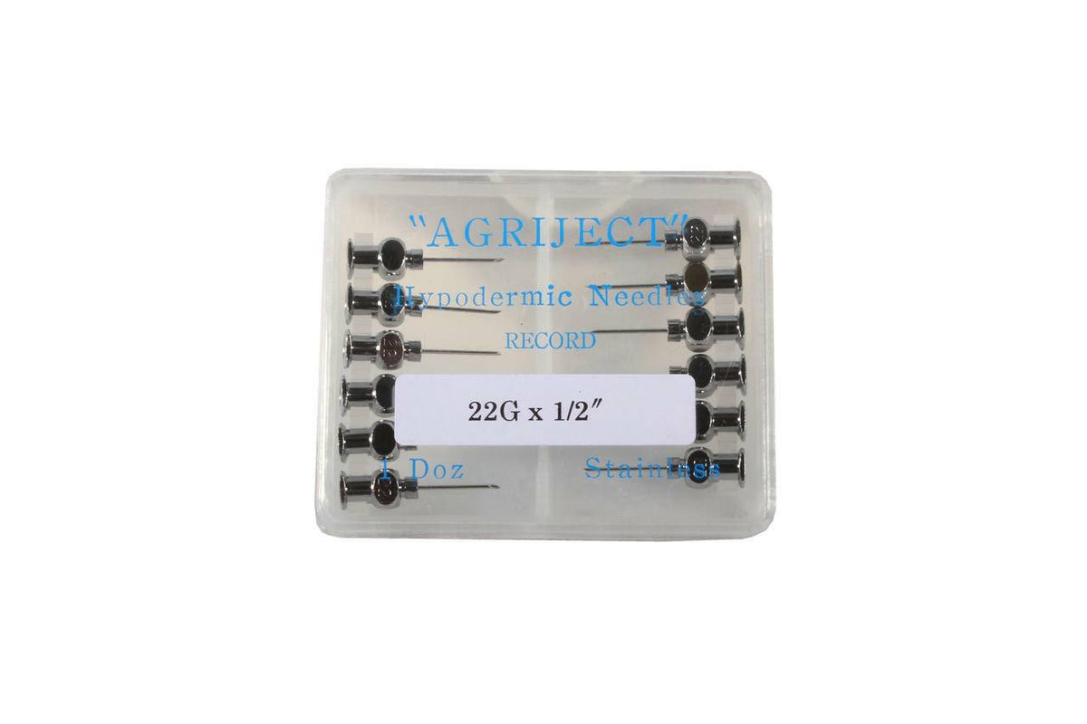 22g 1/2 inch Agriject Record Fit Needles x 12 155590 UKMEDI.CO.UK