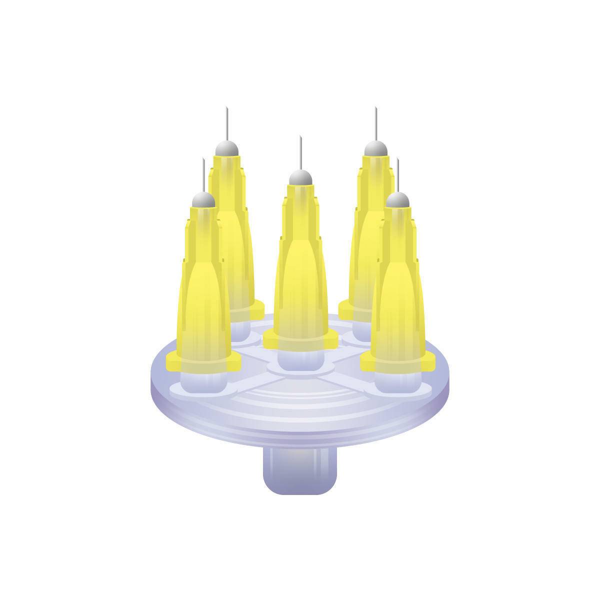 30g Yellow 4mm x 5 Meso-relle Circular Multi Injector MRCA305 UKMEDI.CO.UK