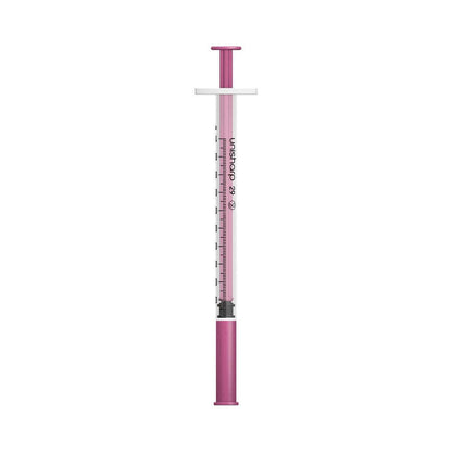 1ml 0,5palcová 29g růžová stříkačka a jehla Unisharp u100