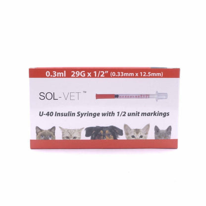 Sol-Vet 0,3 ml 29 g 0,5 palcová U40 stříkačka s pevnou jehlou