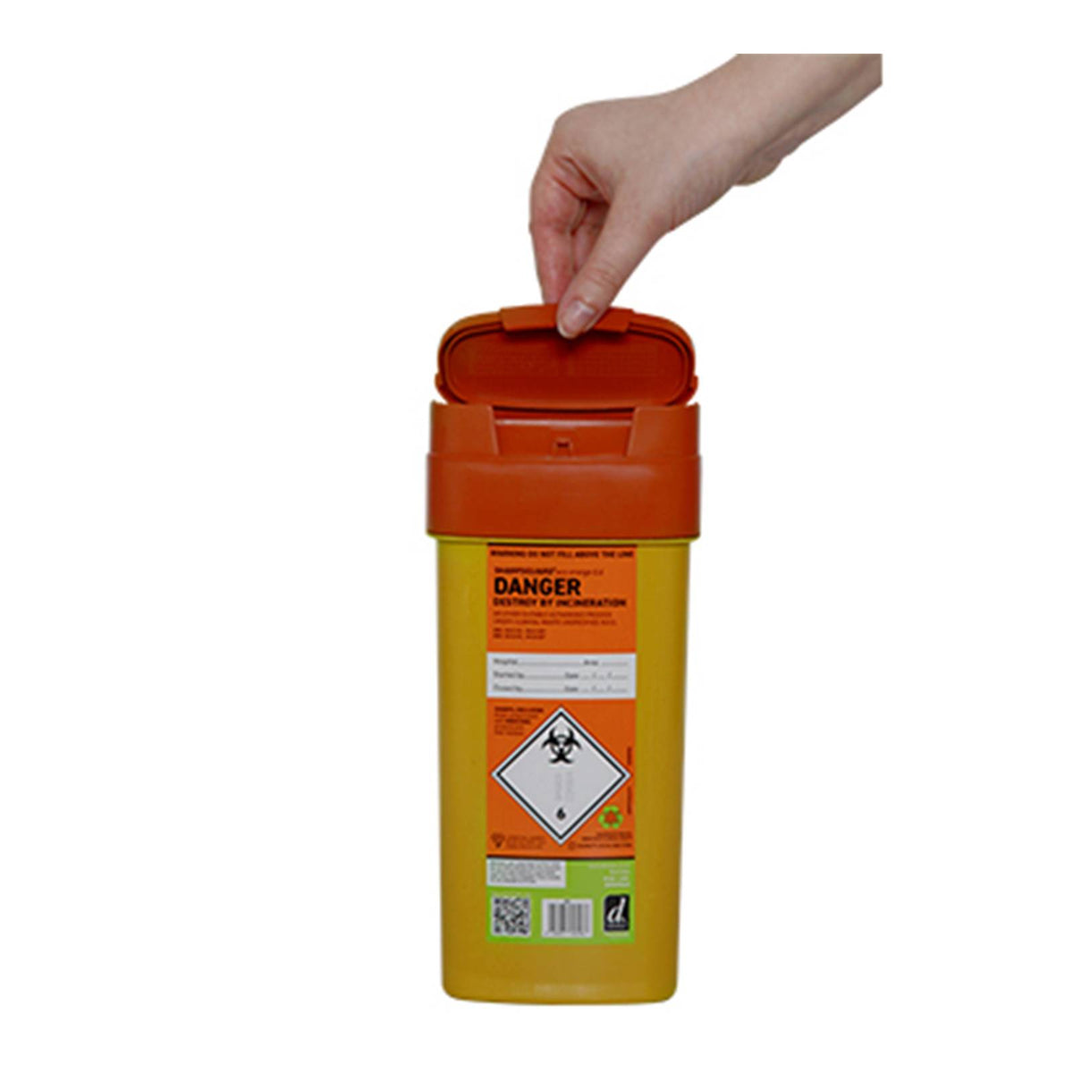 0,6 liter Sharpsguard Orange Sharps beholder