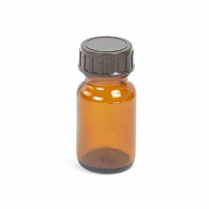 Butelka ze szkła oranżowego o pojemności 30 ml z zakrętką