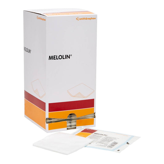 5 cm x 5 cm melolinové savé sterilní obvazy s nízkou přilnavostí