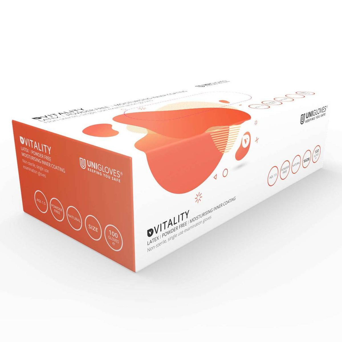 Mănuși Unigloves Vitality Latex Acoperire interioară hidratantă