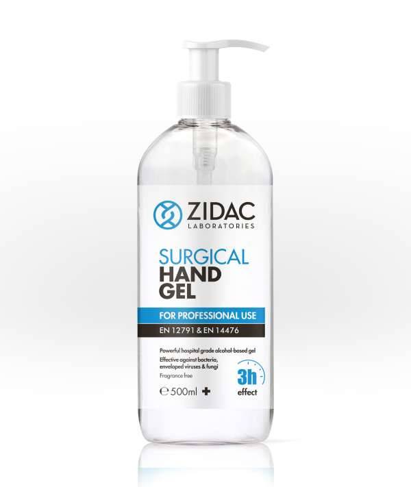 Chirurgický gel na ruce Zidac 500 ml